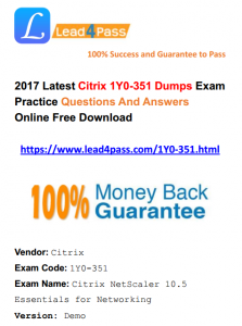 [100% Pass Rate] Useful Citrix CCP-N 1Y0-351 Dumps Exam Practice Sns-Brigh10